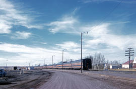 Great Northern Railway Company passenger cars at Cut Bank, Montana in 1960.