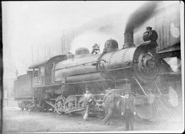 Northern Pacific steam locomotive 1219 at Lester, Washington, circa 1910.