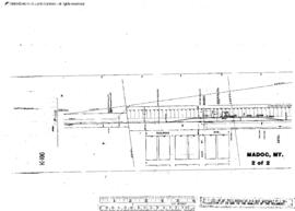 Plat Map of Great Northern Facilities at Madoc, Montana, 1968