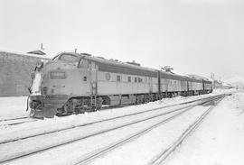 Burlington Northern diesel locomotive 688 at Cashmere, Washington in 1971.