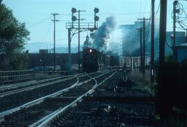 Burlington Northern 6385 at Spokane, Washington in 1985.