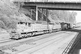 Union Pacific diesel locomotive 3072 at Tacoma, Washington in 1973.