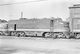 Burlington Northern diesel locomotive 800 at Auburn, Washington in 1971.