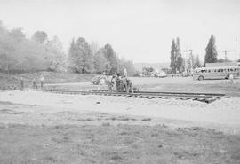 Northern Pacific steam locomotive 1364 at Tacoma, Washington, in 1954.