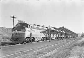 Burlington Northern diesel locomotive 9776 at East Auburn, Washington in 1970.