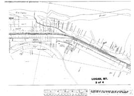 Plat Map of Northern Pacific Facilities at Logan, Montana, 1932