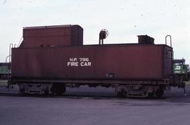 Northern Pacific fire car 796 at Pasco, Washington in 1982.