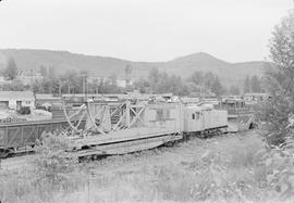 Chicago, Milwaukee, St. Paul & Pacific Railroad Company pile driver number X195 at St. Maries...