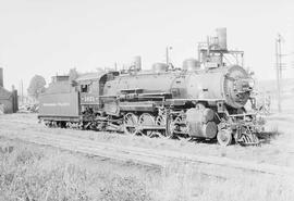 Northern Pacific steam locomotive 1821 at Auburn, Washington, in 1953.