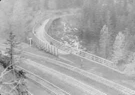 Northern Pacific footbridge at Martin, Washington, in 1943.