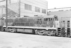 Burlington Northern diesel locomotive 5626 at Saint Paul, Minnesota in 1973.