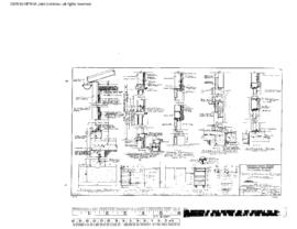 Northern Pacific Engineering Drawing, Depot at Warden, Washington, 1960