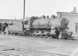 Northern Pacific steam locomotive 36 at Butte, Montana, in 1949.