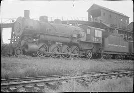 Northern Pacific steam locomotive 1531 at Mandan, North Dakota, in 1934.