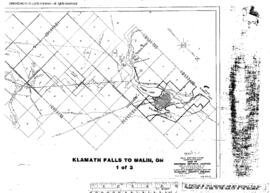 Plat Map of Great Northern Facilities at Klamath Falls To Malin, Oregon, 1931