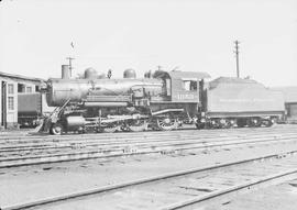 Northern Pacific steam locomotive 1353 at Yakima, Washington, in 1947.