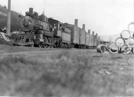 Pacific Coast Railroad freight train at Taylor, Washington in 1943.