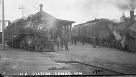 Northern Pacific station at Sumas, Washington, in 1900.