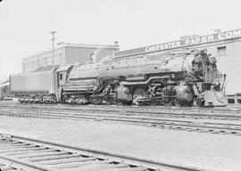 Northern Pacific steam locomotive 5133 at Missoula, Montana, circa 1949.