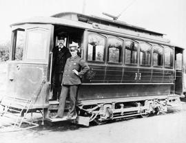 Tacoma Railway and Power Company streetcar 11 at Tacoma, Washington, circa 1915.