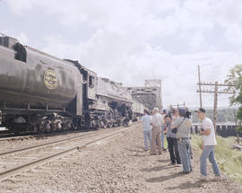 Spokane, Portland & Seattle Railway steam locomotive number 700 at Vancouver, Washington in 1...