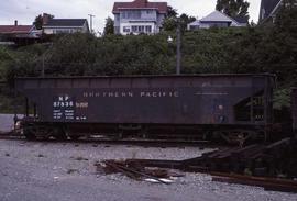 Northern Pacific open hopper car number 87536, at Bellingham, Washington, in 1982.
