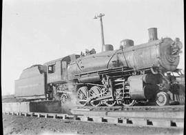 Northern Pacific steam locomotive 1903 at Forsyth, Montana, in 1934.