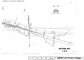Plat Map of Northern Pacific Facilities at Hatton, Washington, 1945