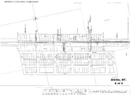 Plat Map of Northern Pacific Facilities at Dixon, Montana, 1932