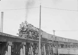 Northern Pacific passenger train number 408 at Tacoma, Washington, in 1949.