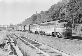 Burlington Northern diesel locomotive 6508C at Tacoma, Washington in 1970.