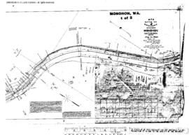 Plat Map of Northern Pacific Facilities at Monohon, Washington, 1907