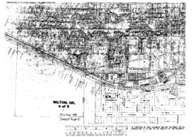 Plat Map of Union Pacific Facilities at Milton, Oregon, 1945