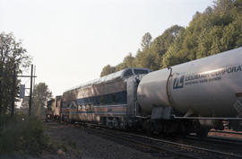 Holland America Westours passenger car at South Seattle, Washington in 1987.