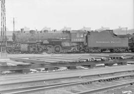 Northern Pacific steam locomotive 1836 at Brainerd, Minnesota, in 1950.