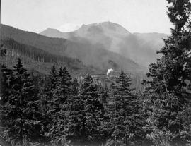 Northern Pacific mountain right-of-way  from Stampede, Washington, circa 1925.