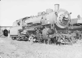 Northern Pacific steam locomotive 1828 at Bozeman, Montana, in 1943.