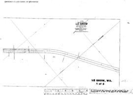 Plat Map of Northern Pacific Facilities at Le Grow, Washington, 1909