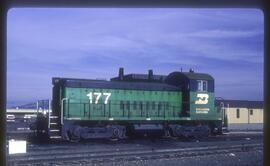 Burlington Northern 177 at Spokane, Washington in 1986.