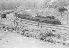 Chicago, Milwaukee, St. Paul & Pacific Railroad Company electric locomotive number E-73 at Av...