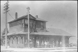 Northern Pacific station at Tenino, Washington, circa 1910.