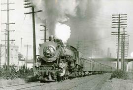 Great Northern Railway steam locomotive 2501 in Washington State, undated.