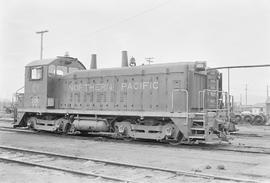 Burlington Northern diesel locomotive 208 at Auburn, Washington in 1972.