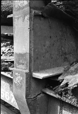 Burlington Northern flat car 631394 between Bucoda and Tenino, Washington, circa 1974.