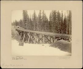 Northern Pacific bridge number 4 at Stampede Pass, Washington Territory, 1887.