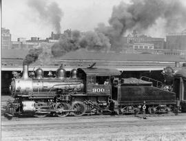 Northern Pacific steam locomotive 900 at Seattle, Washington, circa 1925.