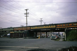 Spokane, Portland and Seattle Railway passenger cars at Vancouver, Washington in 1962.