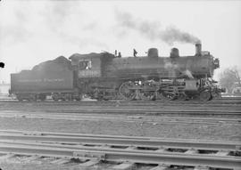 Northern Pacific steam locomotive 2200 at Staples, Minnesota, in 1950.