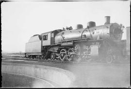 Northern Pacific steam locomotive 1912 at Glendive, Montana, in 1937.