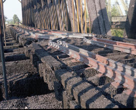 Burlington Northern bridge at Everson, Washington in 1981.